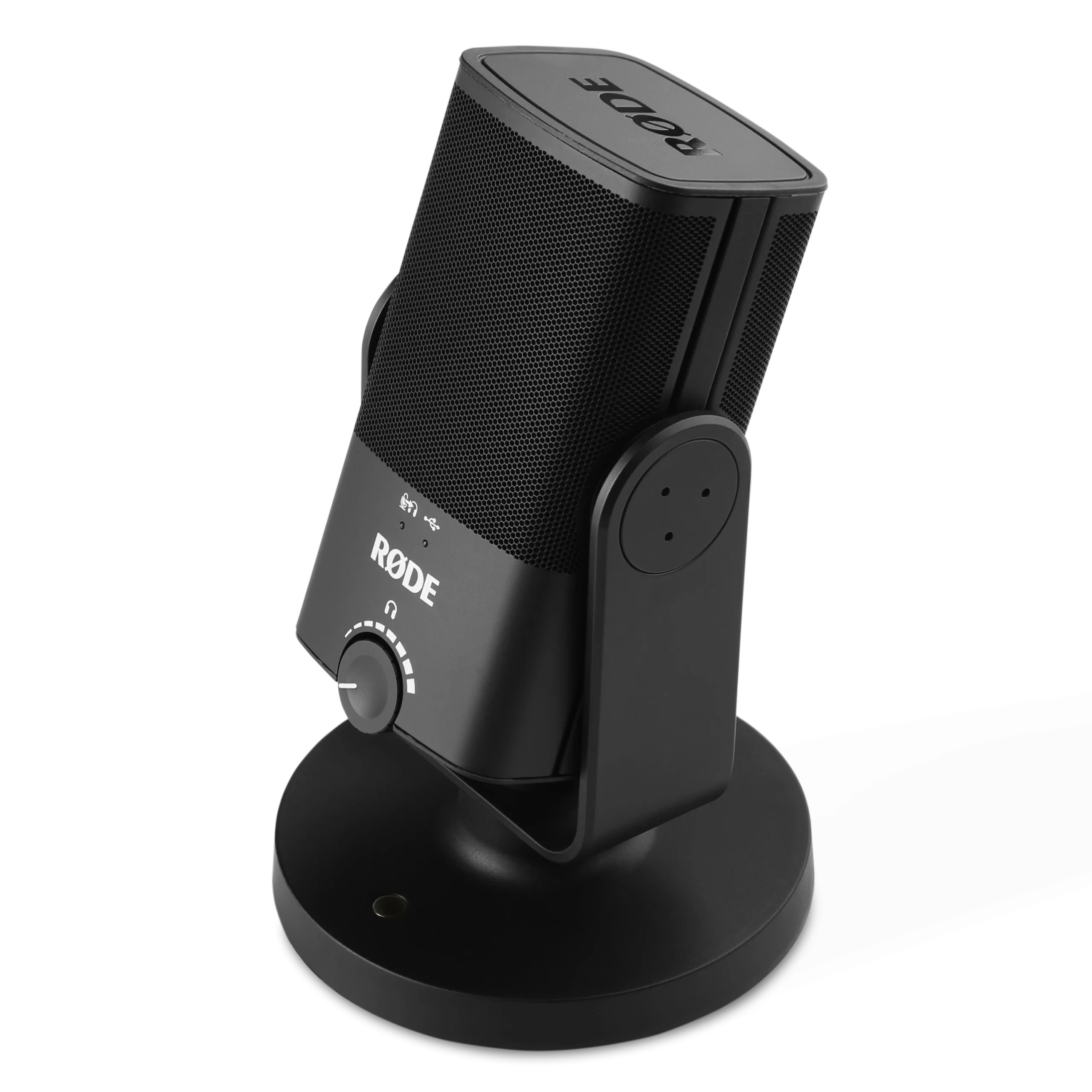 Microphone Rode NT-USB Mini sur support, idéal pour le streaming et l’enregistrement voix